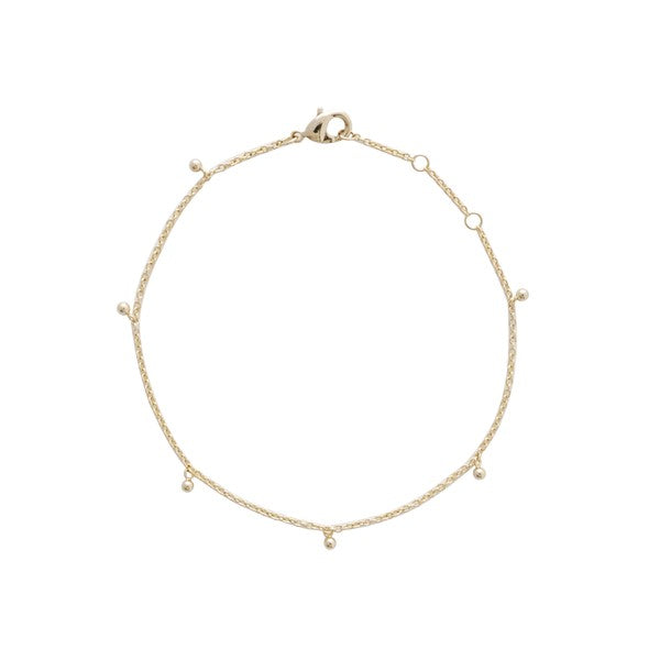 Elegant Adjustable Anna Charm Bracelet with protective coating