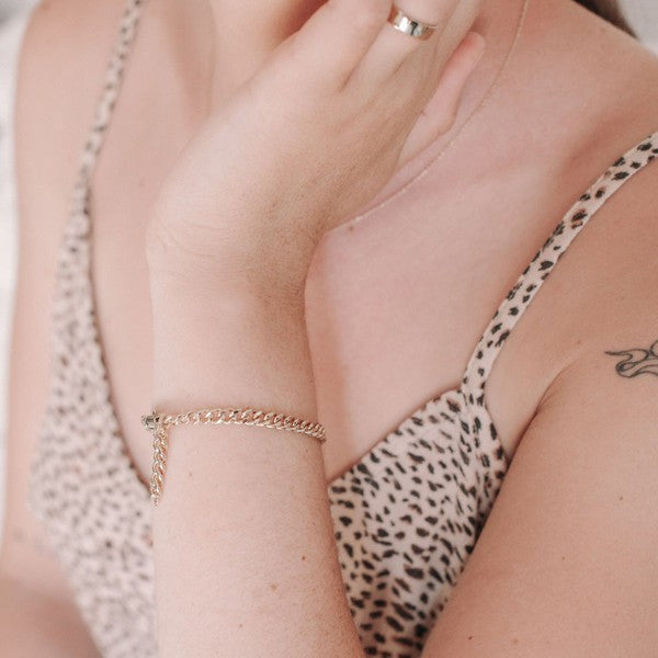 Fiona Thick Curb Adjustable Chain Bracelet