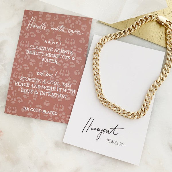 Fiona Thick Curb Adjustable Chain Bracelet
