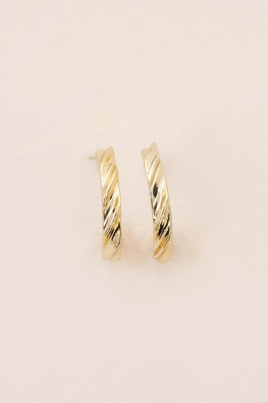 Chic Samos Sterling Silver Hoop Earrings