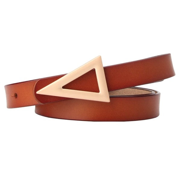 Triangle Gold Plated Buckle Elegant Belt