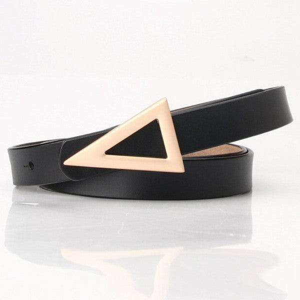 Triangle Gold Plated Buckle Elegant Belt