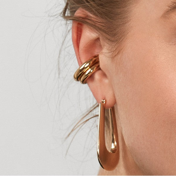 Elegant Style Gold-Plated Tommy Ear Cuffs