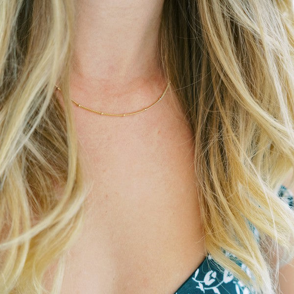 Elegant Adjustable Bead Ball Choker Necklace