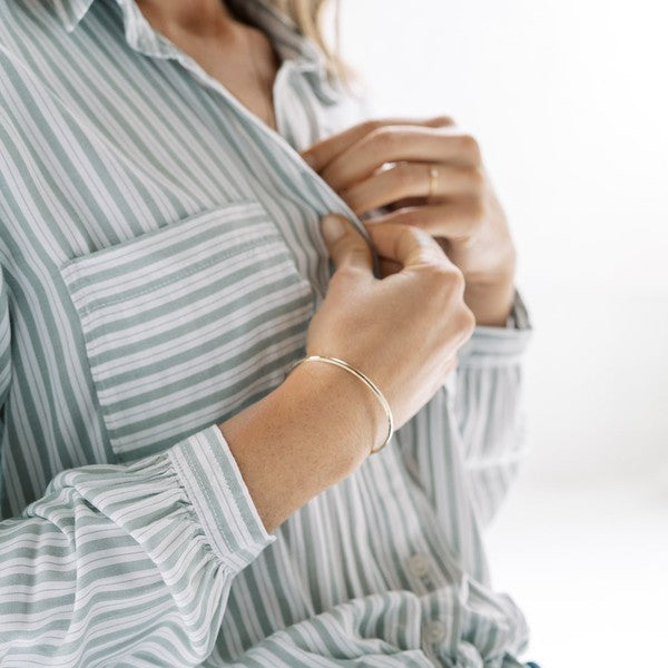 Classic Skinny Cuff-Bangle Adjustable Bracelet