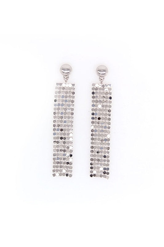 Elegant SEQUIN LONG Rectangular EARRINGS