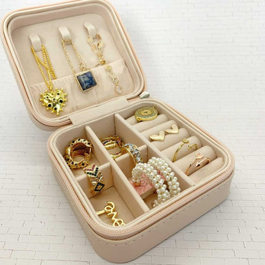 Mini-Jewelry Organized Stylish Pink Travel Box