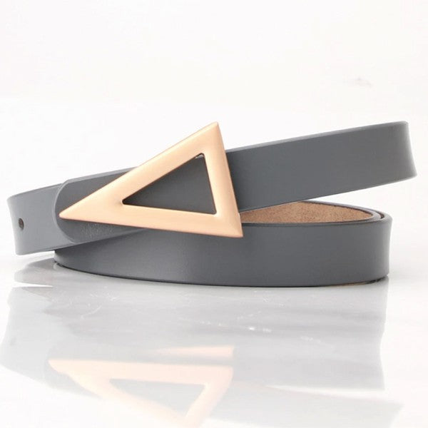 Triangle Gold Plated Buckle Elegant Belt