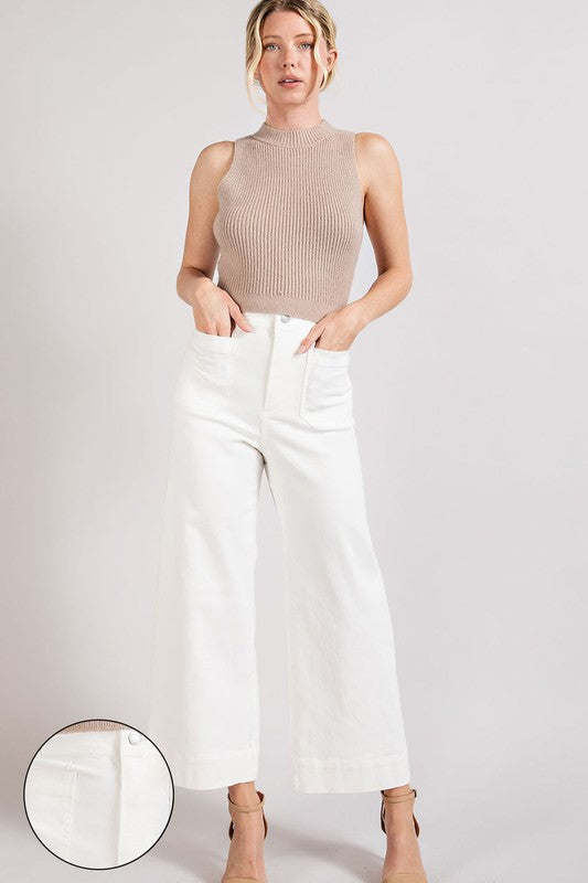 High Waist Soft Washed Wide Leg Pants