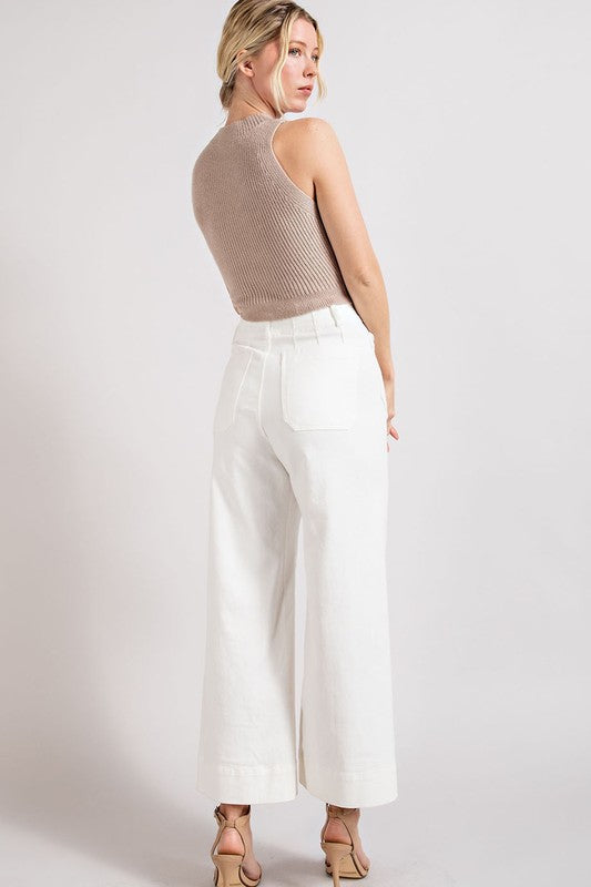 High Waist Soft Washed Wide Leg Pants