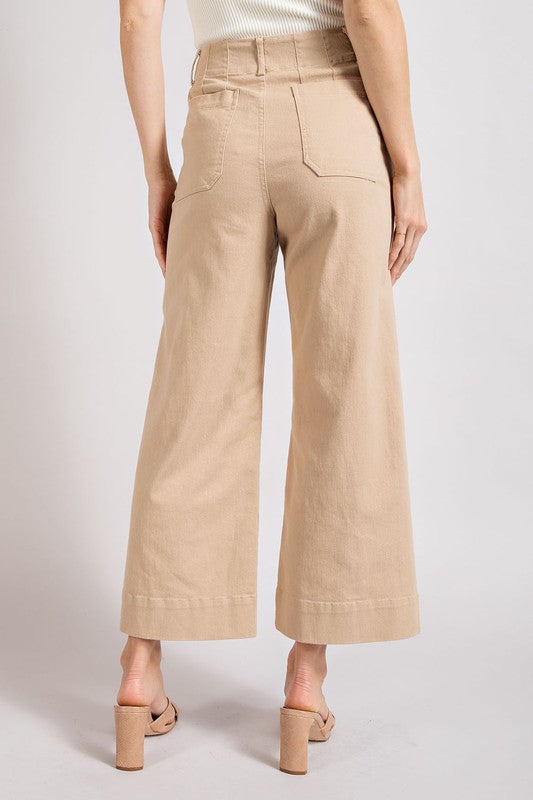 High Waist Soft Washed Wide Leg Pants