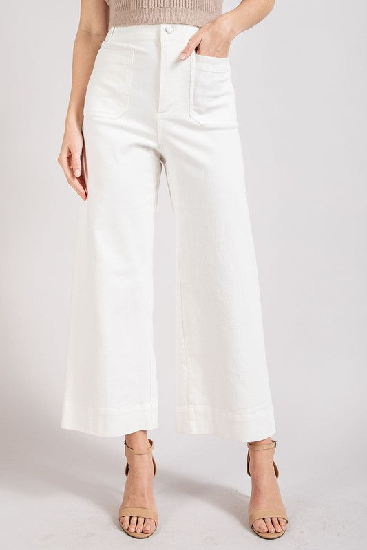 High Waist Soft Washed Wide Leg Pants