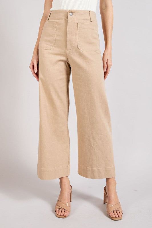 High Waist Soft Washed Wide Leg Pants