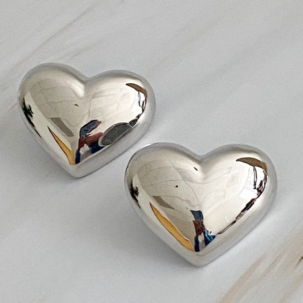 Simple Stylish Polish My Heart Stud Earrings