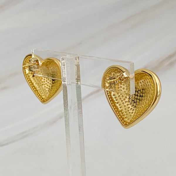 Simple Stylish Polish My Heart Stud Earrings