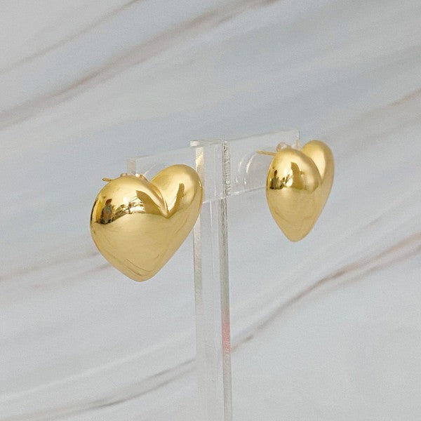 Simple Stylish Polish My Heart Stud Earrings