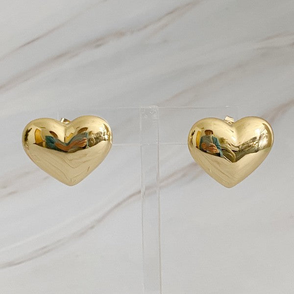 Simple Stylish Polish My Heart Stud Earrings