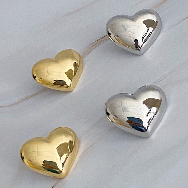 Simple Stylish Polish My Heart Stud Earrings