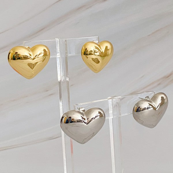 Simple Stylish Polish My Heart Stud Earrings