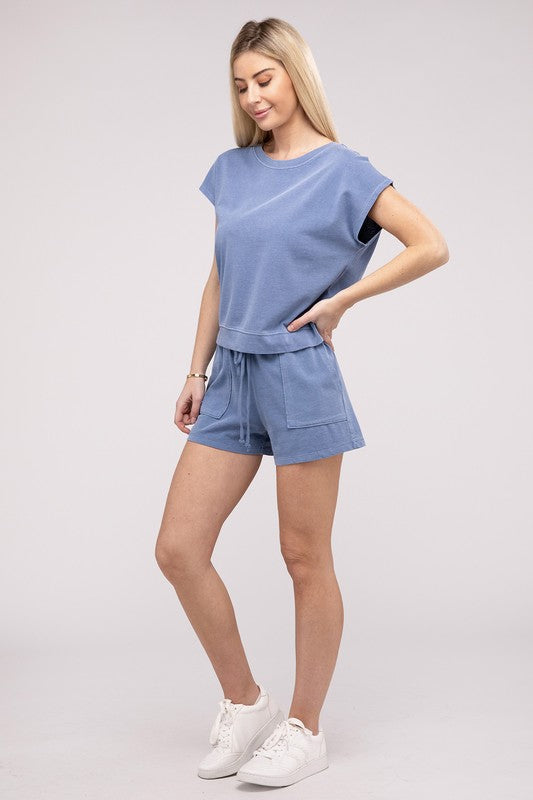 Comfort Matching Top and Shorts Coton Set