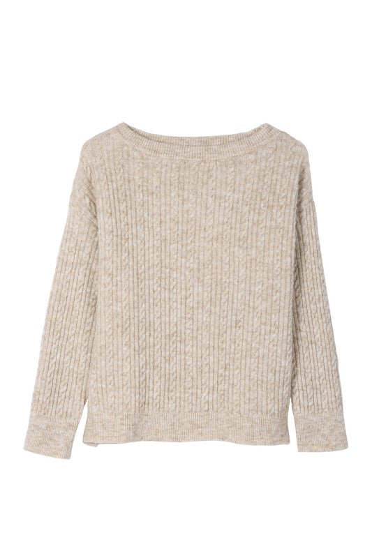 Long Regular Sleeves Oversize cable sweater